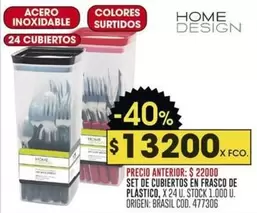 X$ - SET DE CUBIERTOS EN FRASCO DE PLASTICO