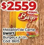 Swift - Burger x 4 Un. Cód: 8615