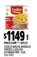 Inalpa - CHOCLO AMARILLO ENTERO