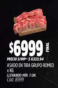 X$ - ASADO EN TIRA GRUPO ROMEO