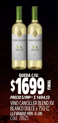 Canciller - BLEND XV BLANCO DULCE x 750 CC