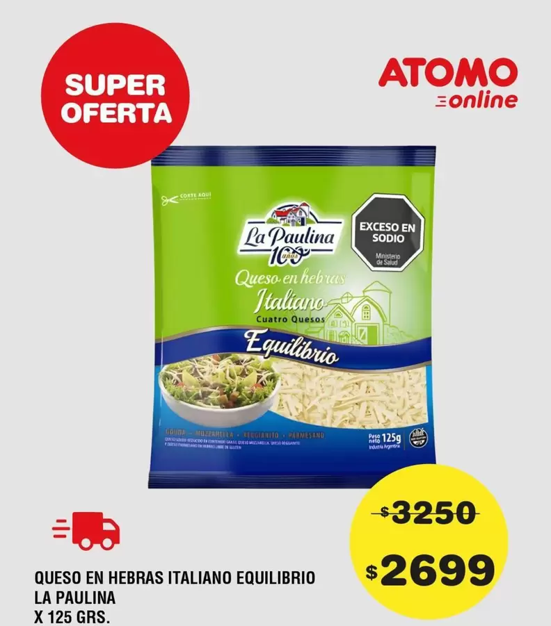 La paulina - QUESO EN HEBRAS ITALIANO EQUILIBRIO