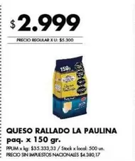La paulina - QUESO RALLADO