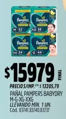 Pampers - PAÑAL BABYDRY M-G-XG-XXG