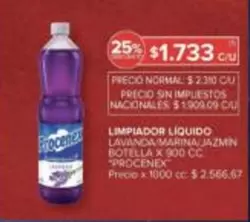 Procenex - LIMPIADOR LIQUIDO LAVANDA MARINA/JAZMIN