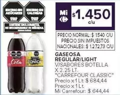 X$ - GASEOSA REGULAR/LIGHT
