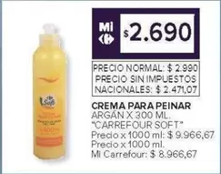 X$ - CREMA PARA PEINAR