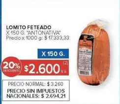 X$ - LOMITO FETEADO