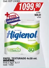 Higienol - PAPEL TEXTURADO 4x30 mt.