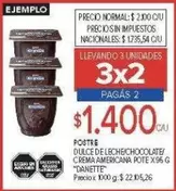 Danette - POSTRE DULCE DE LECHE/CHOCOLATE/CREMA AMERICANA