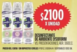 Lysoform - DESINFECTANTE DE AMBIENTE