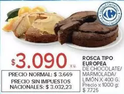 X$ - ROSCA TIPO EUROPEA