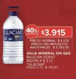 Glaciar - AGUA MINERAL SIN GAS