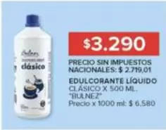 X$ - EDULCORANTE LÍQUIDO CLÁSICO