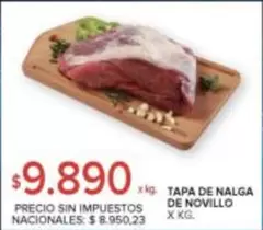 X$ - TAPA DE NALGA DE NOVILLO