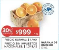 X$ - NARANJA DE OMBLIGO