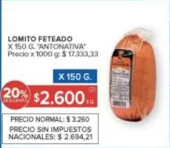 X$ - LOMITO FETEADO