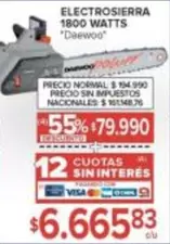 Daewoo - ELECTROSIERRA 1800 WATTS