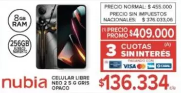 NEO 2 5 G GRIS OPACO