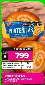 Porteñitas - Galletitas Vainilla