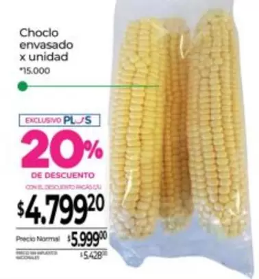X$ - Choclo envasado x unidad