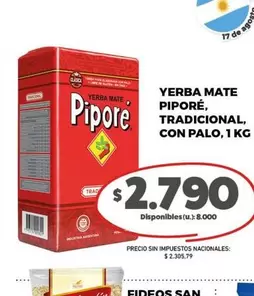 Pipore - PIPORÉ, TRADICIONAL, CON PALO, 1 KG