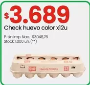 huevo color x12u