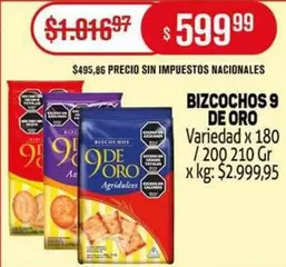 Variedad - BIZCOCHOS 9 DE ORO