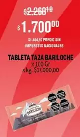 Bariloche - TABLETA TAZA