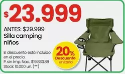 Silla camping niños