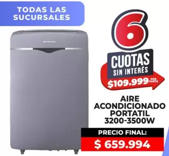 AIRE ACONDICIONADO PORTATIL 3200-3500W