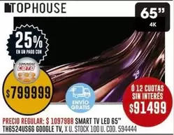 Coto - SMART TV LED 65" TH6524US6G GOOGLE TV