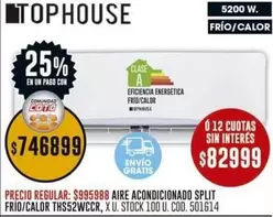 Coto - AIRE ACONDICIONADO SPLIT FRIO/CALOR THS52WCCR