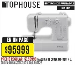 Origen - MÁQUINA DE COSER MC-818