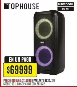 Origen - PARLANTE BS30