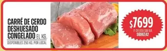 CARRÉ DE CERDO DESHUESADO CONGELADO EL KG.