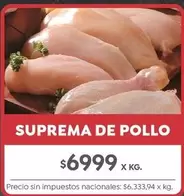 X$ - SUPREMA DE POLLO