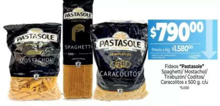 X$ - Spaghetti/Mostachol/Tirabuzón/Coditos/Caracolitos