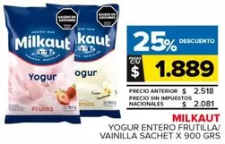 Milkaut - Yogur Entero Frutilla