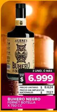 Buhero Negro - Fernet Botella