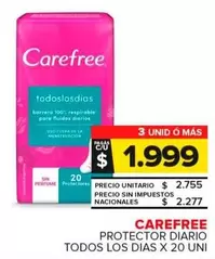 Carefree - Protector Diario Todos Los Dias