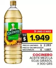 Cocinero - Aceite Mezcla Soja Girasol