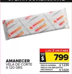 Amanecer - Vela De Corte