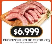 X$ - CHORIZO PURO DE CERDO