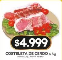 X$ - COSTELETA DE CERDO x kg