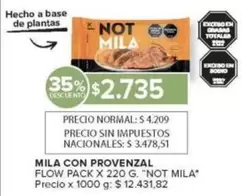 Not - MILA CON PROVENZAL