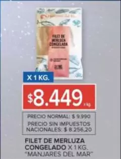 X$ - FILET DE MERLUZA CONGELADO X 1KG.