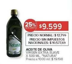 Natura - ACEITE DE OLIVA VIRGEN EXTRA SUAVE