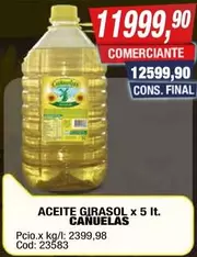 X$ - ACEITE GIRASOL