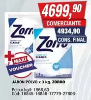 Zorro - JABON POLVO